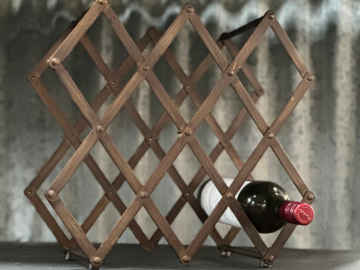 Brass Style Wine Rack The OLDE Farm Store