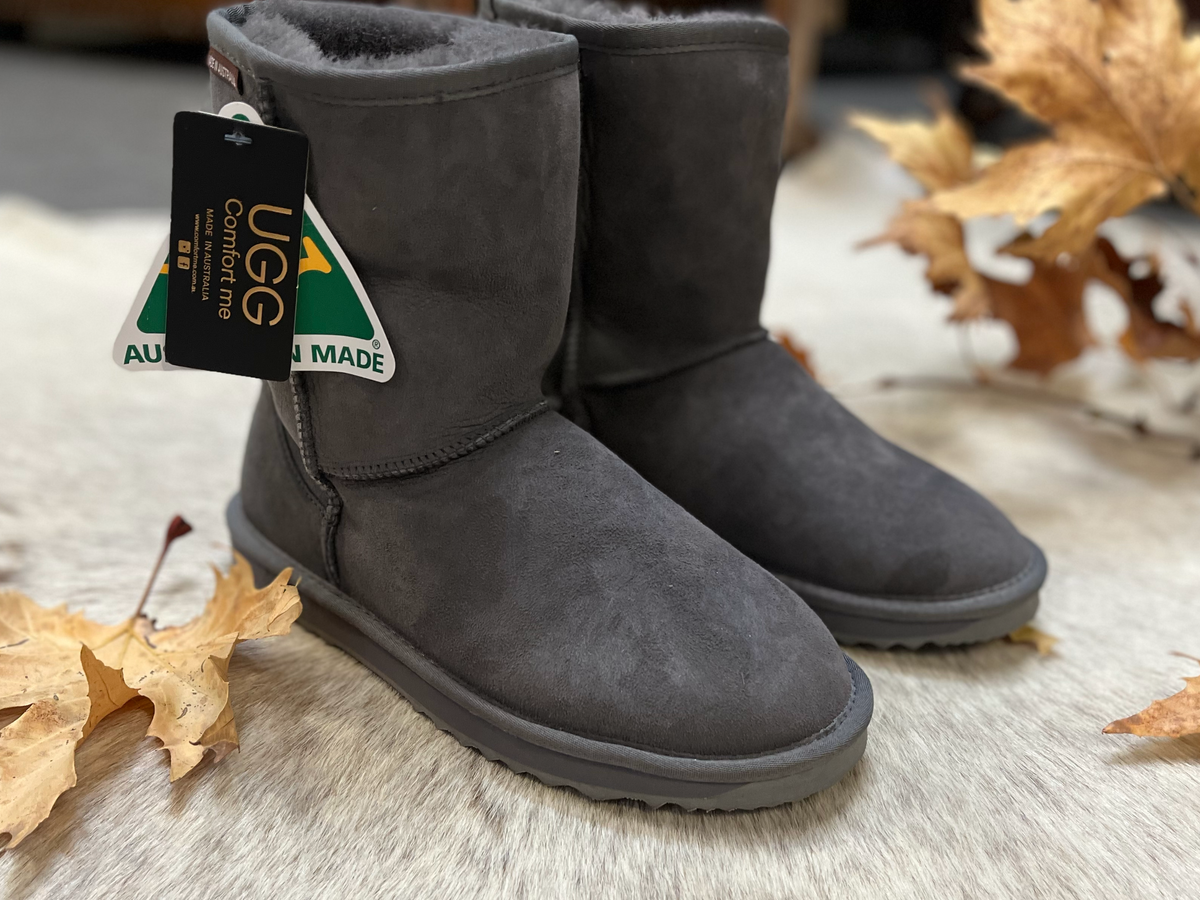 Grey classic ugg sale boots