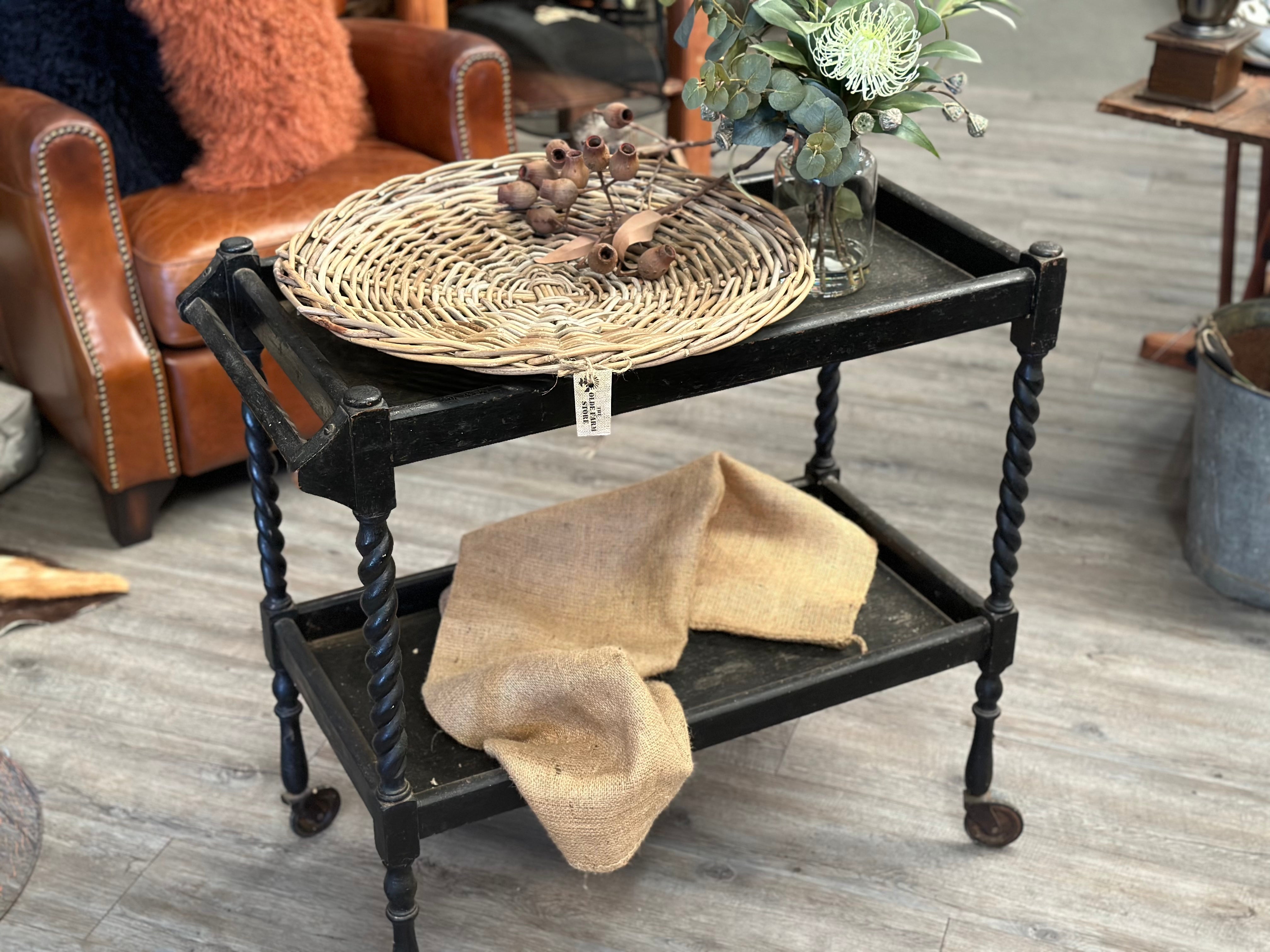 Antique Charcoal Tea Trolley