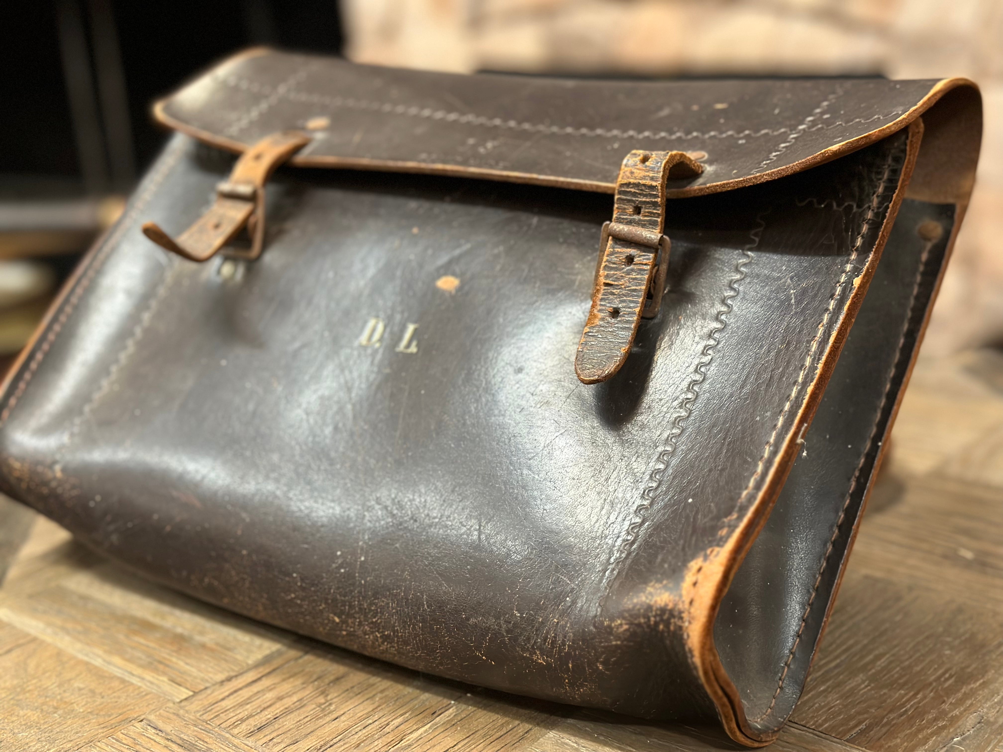 Vintage LEATHER Duffle Bag FREE Postage