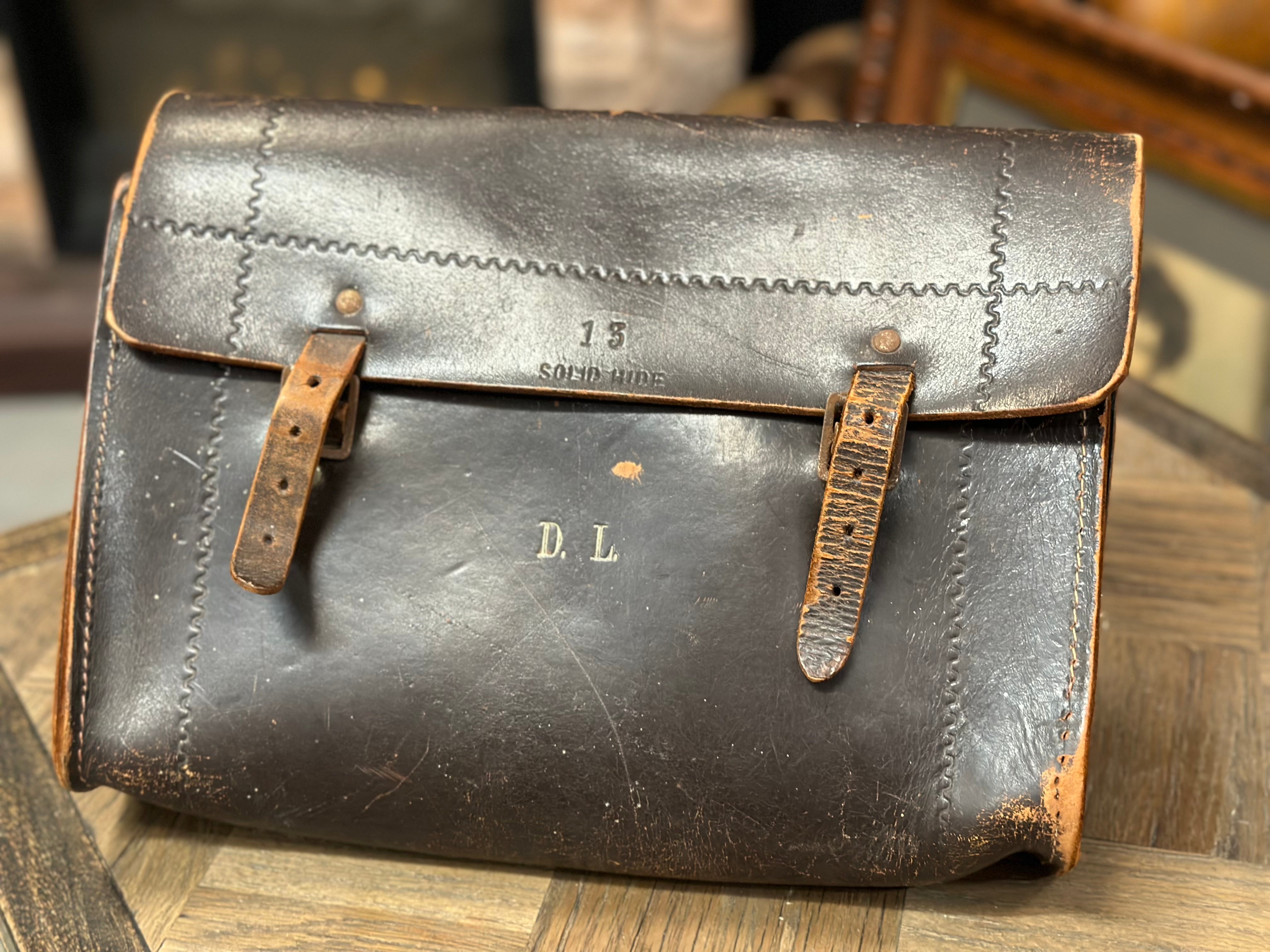 Vintage LEATHER Duffle Bag FREE Postage