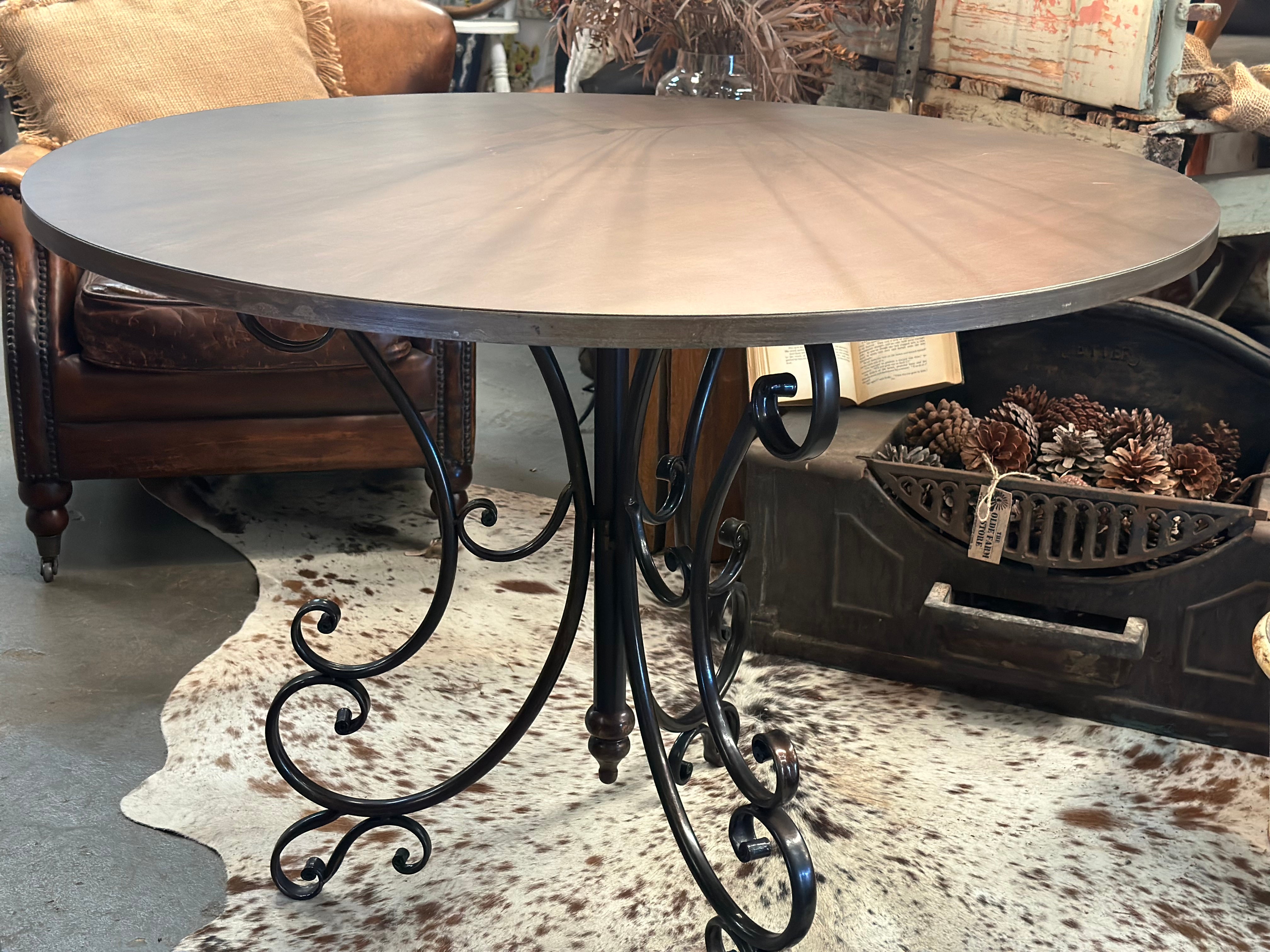 French Tarnished Bronze Table