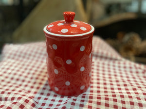 Vintage Polka Dot Canister