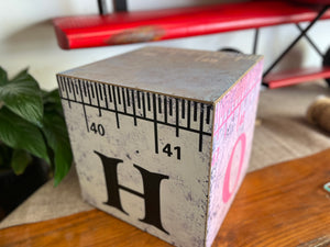 Vintage LETTER measure CUBE  Box