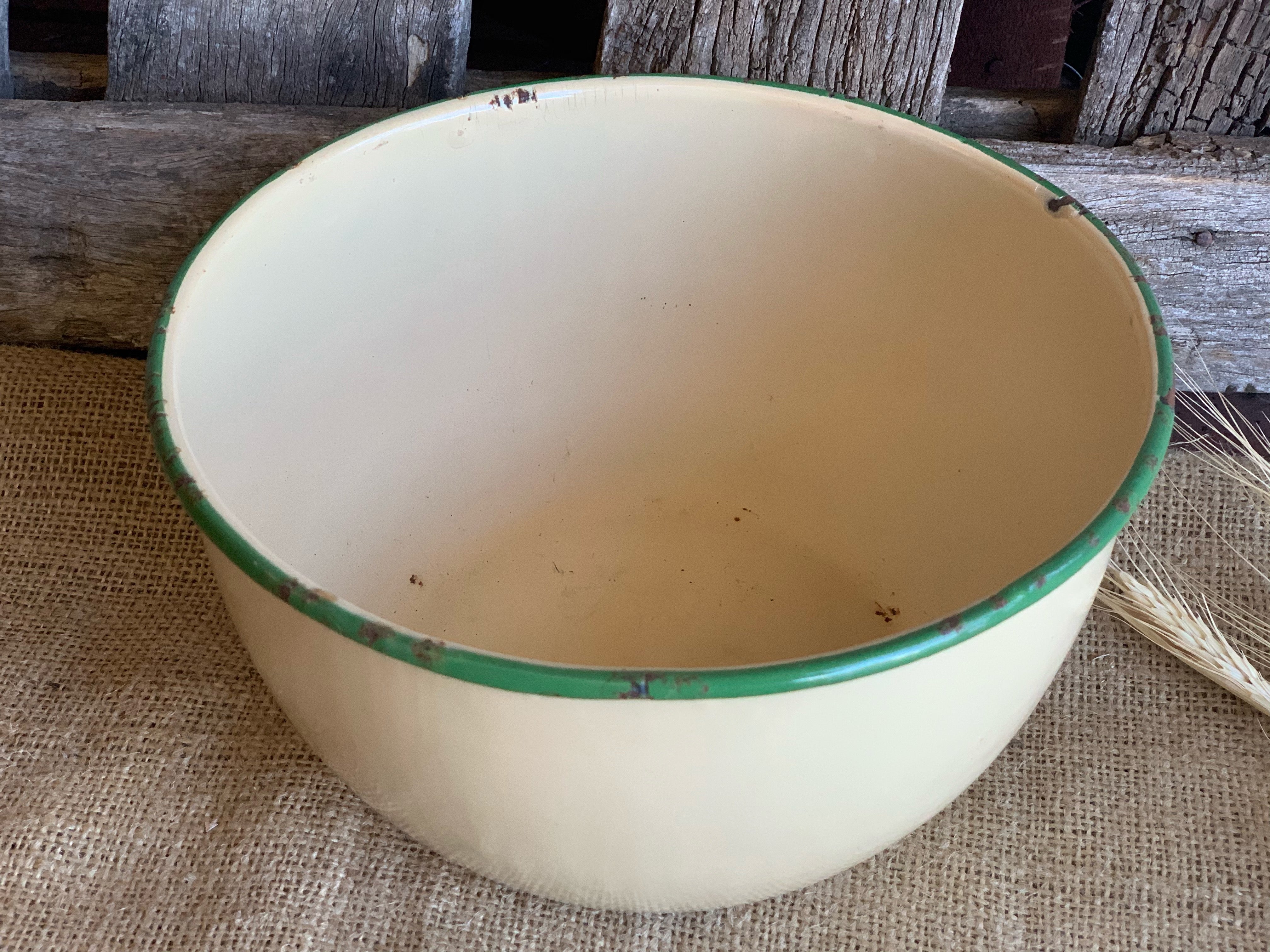 Vintage Enamel Prep Bowl
